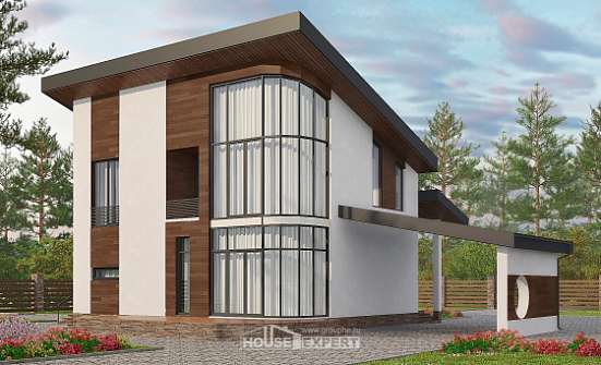 230-001-П Проект двухэтажного дома мансардный этаж, классический домик из кирпича Лесозаводск | Проекты домов от House Expert