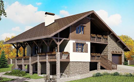 300-003-П Проект трехэтажного дома с мансардой и гаражом, классический коттедж из кирпича Владивосток | Проекты домов от House Expert
