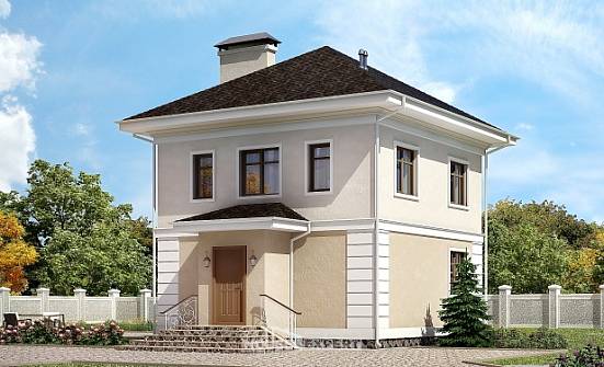 090-003-Л Проект двухэтажного дома, скромный дом из керамзитобетонных блоков Партизанск | Проекты домов от House Expert