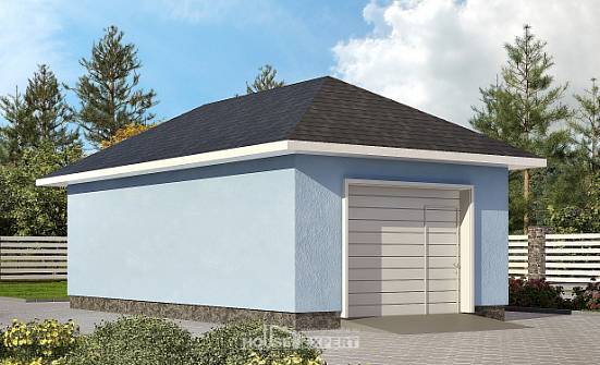 040-001-Л Проект гаража из керамзитобетонных блоков Спасск-Дальний | Проекты домов от House Expert