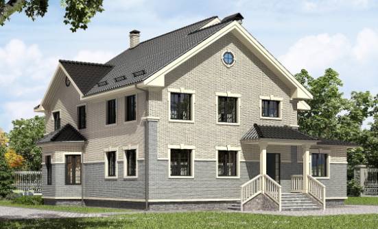 300-004-П Проект двухэтажного дома, классический загородный дом из теплоблока Дальнегорск | Проекты домов от House Expert