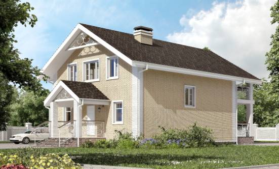 150-007-Л Проект двухэтажного дома с мансардным этажом, экономичный дом из твинблока Партизанск | Проекты домов от House Expert