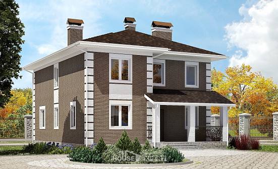 185-002-П Проект двухэтажного дома, недорогой дом из пеноблока Дальнегорск | Проекты домов от House Expert