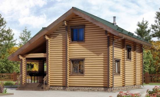 110-005-П Проект двухэтажного дома с мансардным этажом, классический коттедж из дерева Владивосток | Проекты домов от House Expert