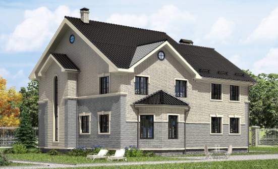 300-004-П Проект двухэтажного дома, классический загородный дом из теплоблока Дальнегорск | Проекты домов от House Expert