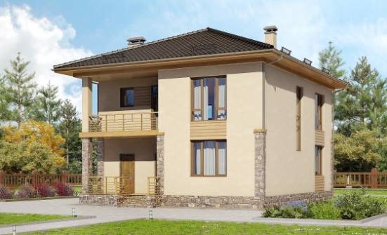 170-005-Л Проект двухэтажного дома, экономичный коттедж из арболита Дальнегорск | Проекты домов от House Expert