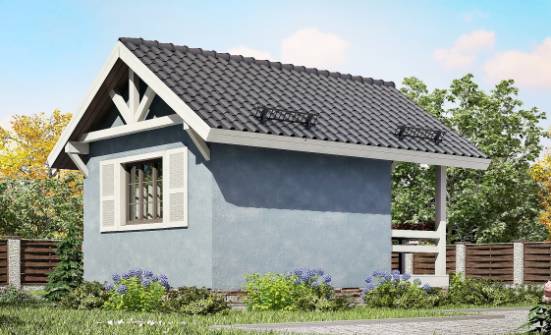 020-001-П Проект одноэтажного дома, недорогой дом из бревен Арсеньев | Проекты домов от House Expert