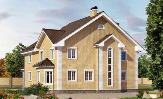 320-003-Л Проект двухэтажного дома, большой загородный дом из газосиликатных блоков Находка | Проекты домов от House Expert