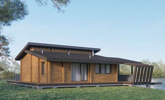 100-007-П Проект бани из дерева Большой Камень | Проекты одноэтажных домов от House Expert