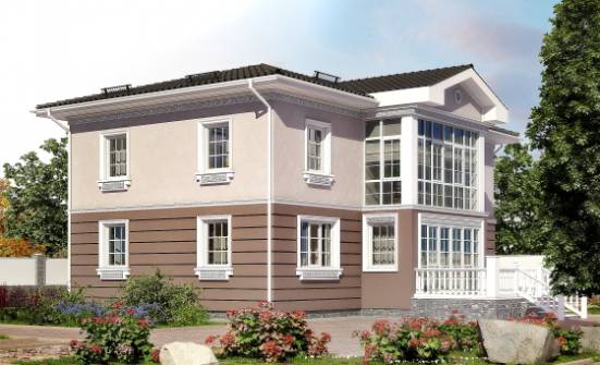 210-005-П Проект двухэтажного дома, средний загородный дом из газосиликатных блоков Большой Камень | Проекты домов от House Expert