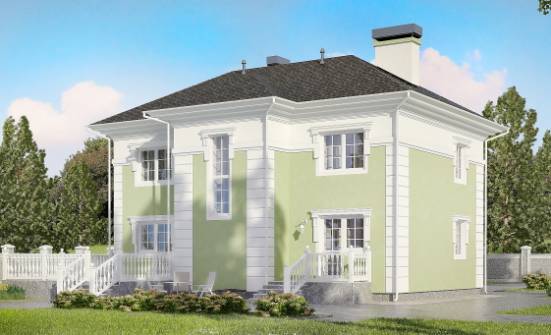 155-005-П Проект двухэтажного дома, классический дом из газосиликатных блоков Партизанск | Проекты домов от House Expert