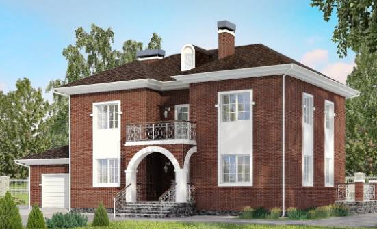 180-006-Л Проект двухэтажного дома, гараж, просторный домик из кирпича Владивосток | Проекты домов от House Expert