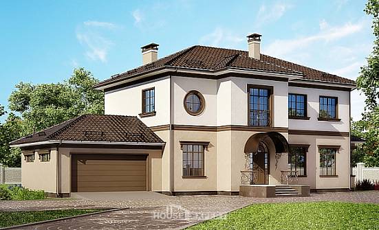 290-004-Л Проект двухэтажного дома, гараж, большой дом из кирпича Спасск-Дальний | Проекты домов от House Expert