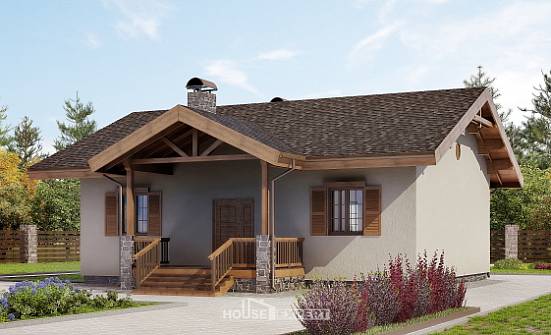 090-002-Л Проект одноэтажного дома, скромный загородный дом из кирпича Партизанск | Проекты домов от House Expert