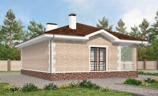 065-002-П Проект бани из кирпича Спасск-Дальний | Проекты одноэтажных домов от House Expert