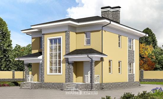 155-011-Л Проект двухэтажного дома, доступный загородный дом из пеноблока Дальнегорск | Проекты домов от House Expert