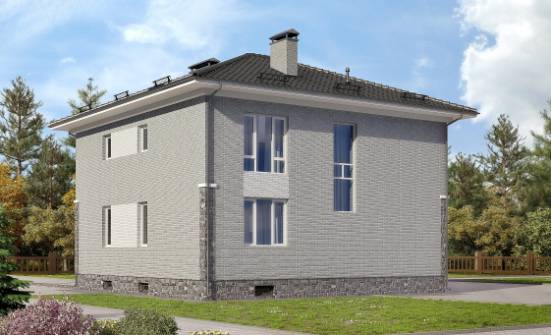 275-004-П Проект трехэтажного дома и гаражом, огромный загородный дом из кирпича Партизанск | Проекты домов от House Expert