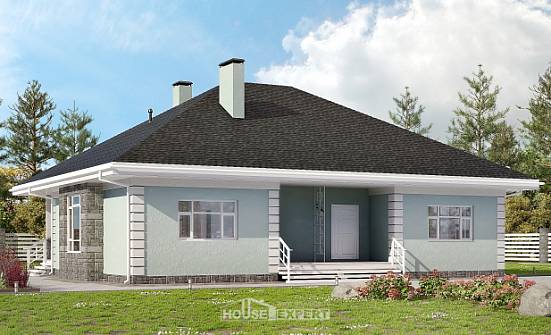 135-003-Л Проект одноэтажного дома, бюджетный дом из арболита Арсеньев | Проекты домов от House Expert