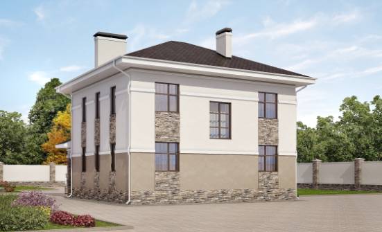 150-014-П Проект двухэтажного дома, доступный коттедж из поризованных блоков Артём | Проекты домов от House Expert