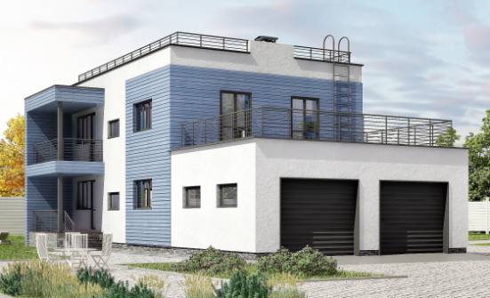 180-012-Л Проект двухэтажного дома, гараж, простой коттедж из кирпича Уссурийск | Проекты домов от House Expert