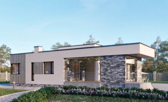 175-001-Л Проект одноэтажного дома, простой коттедж из керамзитобетонных блоков Дальнегорск | Проекты одноэтажных домов от House Expert