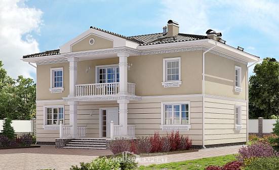 210-005-Л Проект двухэтажного дома, средний загородный дом из пеноблока Дальнегорск | Проекты домов от House Expert