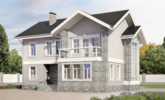 170-008-П Проект двухэтажного дома, доступный загородный дом из арболита Спасск-Дальний | Проекты домов от House Expert