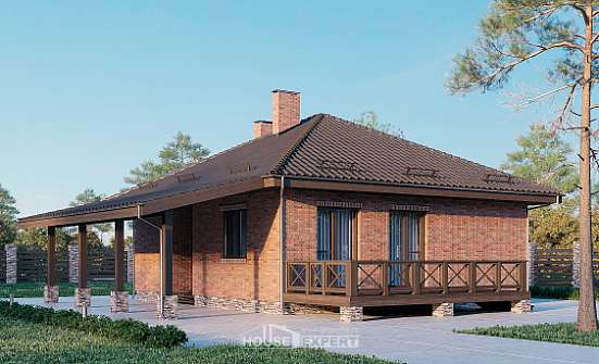 070-006-Л Проект одноэтажного дома, эконом коттедж из арболита Лесозаводск | Проекты домов от House Expert