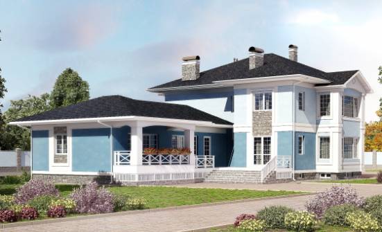 620-001-П Проект трехэтажного дома, гараж, большой коттедж из твинблока Владивосток | Проекты домов от House Expert