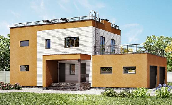 180-012-П Проект двухэтажного дома, гараж, средний дом из кирпича Фокино | Проекты домов от House Expert